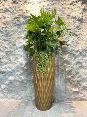 chậu composite diamond màu vàng