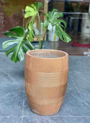 Chậu xi măng nhẹ đầu đạn deco 5