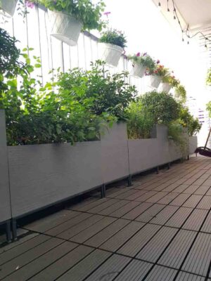 Chậu composite vân xước chữ nhật