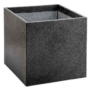 Chậu xi măng nhẹ vuông màu đen