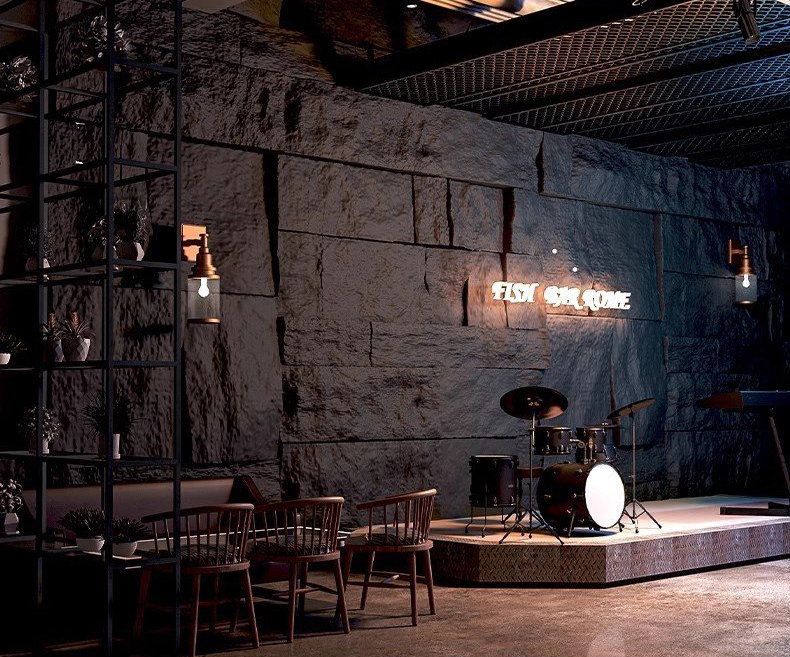 Tấm ốp PU ứng dụng cho quán cafe
