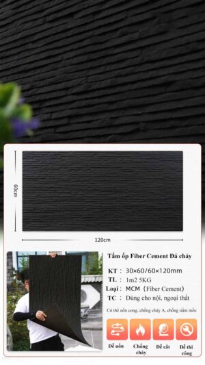 gạch dẻo fiber cement đá cắt