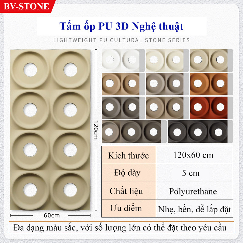 bộ sưu tập tấm ốp tường 3D BV-STONE độc đáo và hiện đại