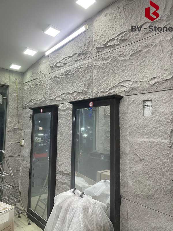 Tấm ốp pu giả đá trong thiết kế nội thất