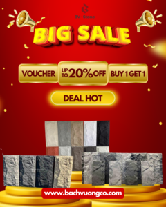 Đổi mới không gian đón Tết cùng Tấm ốp tường PU giả đá BV - STONE