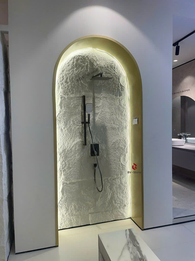 Hướng dẫn thi công tấm ốp tường PU foam giả đá nhanh gọn