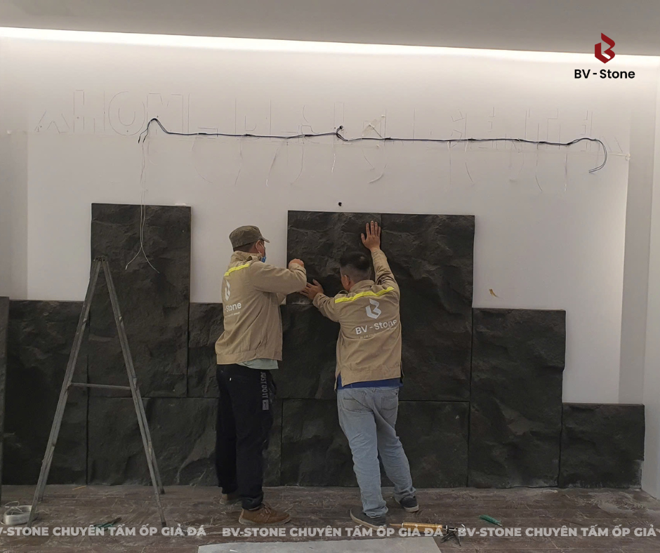 Tấm PU giả đá siêu nhẹ, giá tốt, dễ thi công