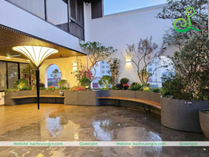 chậu đá mài sân vườn