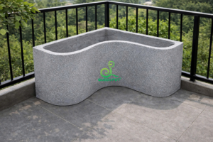 Chậu chữ nhật uốn lượn