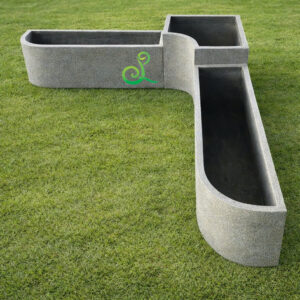 Chậu chữ nhật bo góc